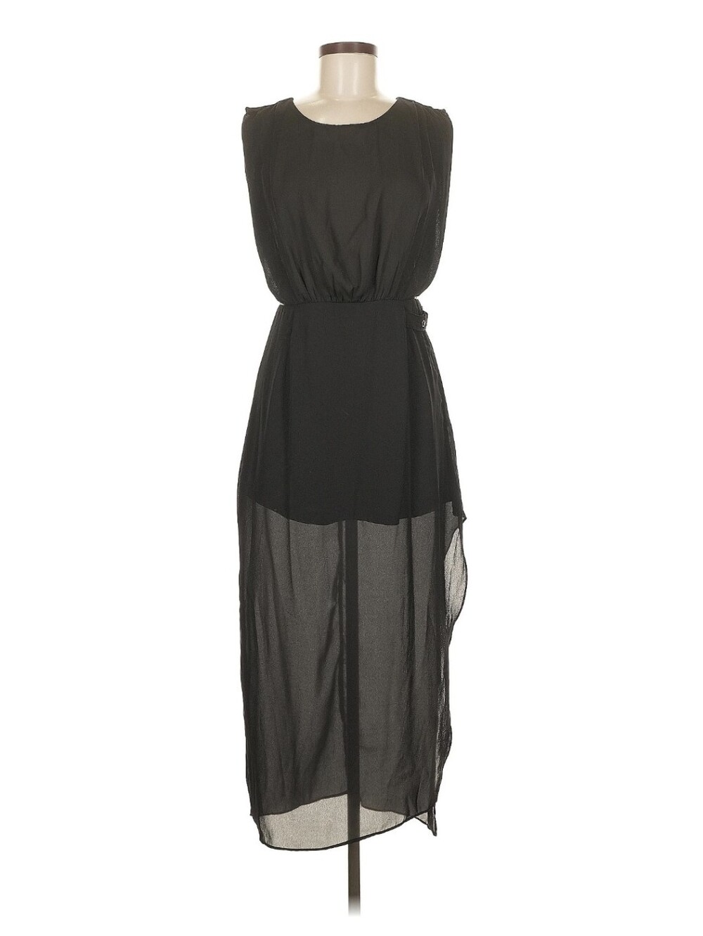 Cotton Candy Black Sheer Mesh Maxi Dress